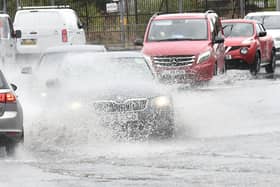  A yellow rain warning was issued by the Met Office    