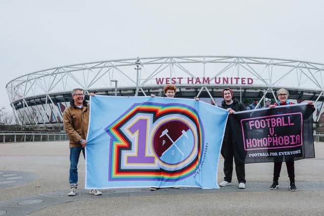 Pride Of Irons outside London Stadium