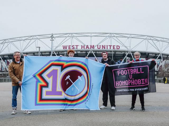 Pride Of Irons outside London Stadium