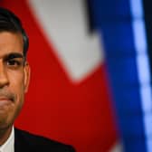 Prime Minister Rishi Sunak delivers a speech on the plans for net-zero commitments in the briefing room at 10 Downing Street, London. Picture date: Wednesday September 20, 2023.