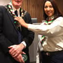 Mayor and lead volunteer
