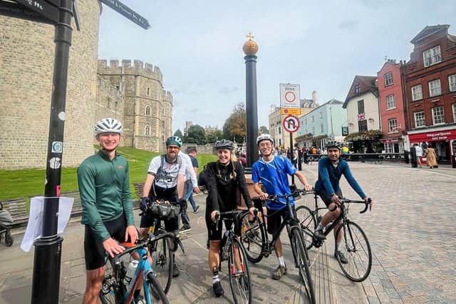 St. Margaret's Badminton Club Members Warming Up For Their Cycling Event on 29 June 2025 - Fundraising For Wallington Day Care