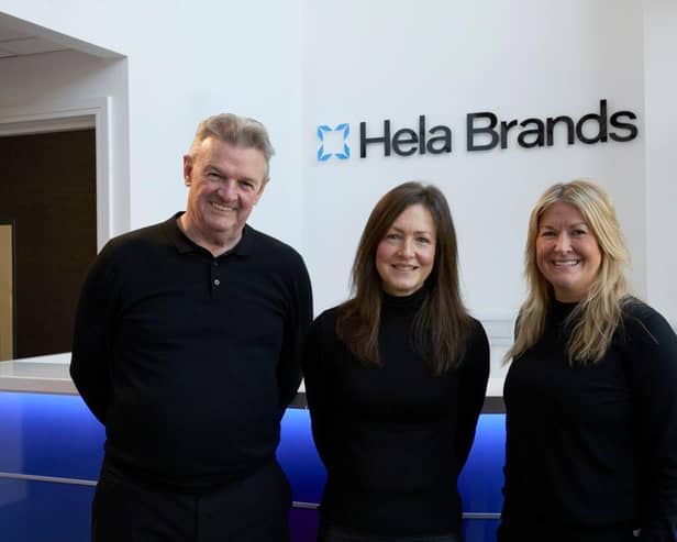 CEO at Hela Brands Ray Evans with Victoria Maltby and Gemma Carey
