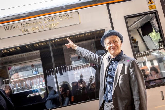Malcolm Wilkinson, brother of Wilko, at the train nameplate event