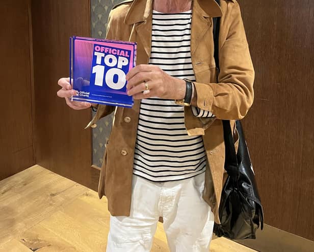 Bob Geldof with the Official Charts Award