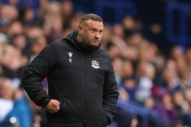Bolton manager Ian Evatt.