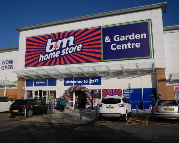 B&M is planning to open 30 more stores over the next year 