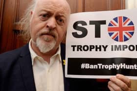 Stars including Bill Bailey (pictured) are backing calls for the ban to be enacted quickly - Animal News Agency