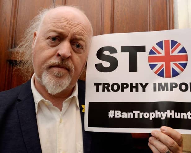 Stars including Bill Bailey (pictured) are backing calls for the ban to be enacted quickly - Animal News Agency