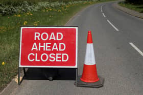 Road Closed signs. Tuesday May 12th 2020