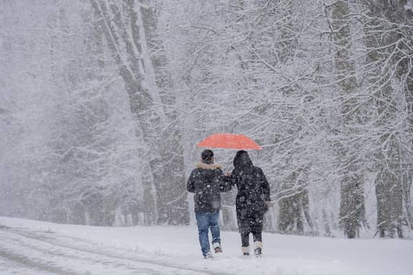 Stock image of snow in Yorkshire.