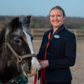 Bellway sales advisor Jess Reynolds gets to know Whorley – one of the horses at Team Tutsham