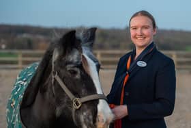 Bellway sales advisor Jess Reynolds gets to know Whorley – one of the horses at Team Tutsham
