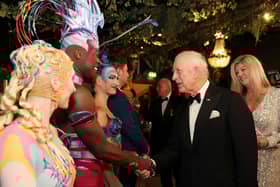 King Charles meets performers after the Royal Variety Performance at the Royal Albert Hall, London