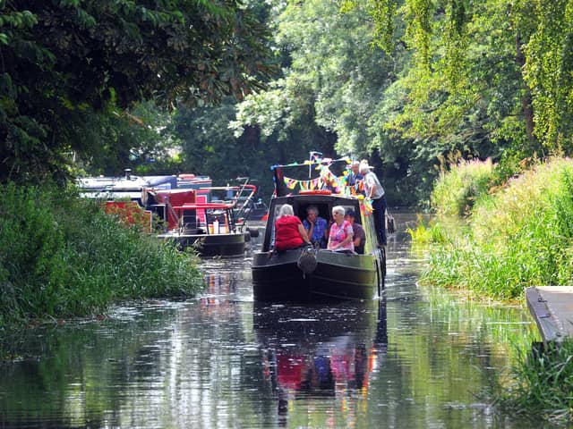 Canal boats set off from the Melbourne Arms on Pocklington Canal to navigate a new two-mile stretch of the canal