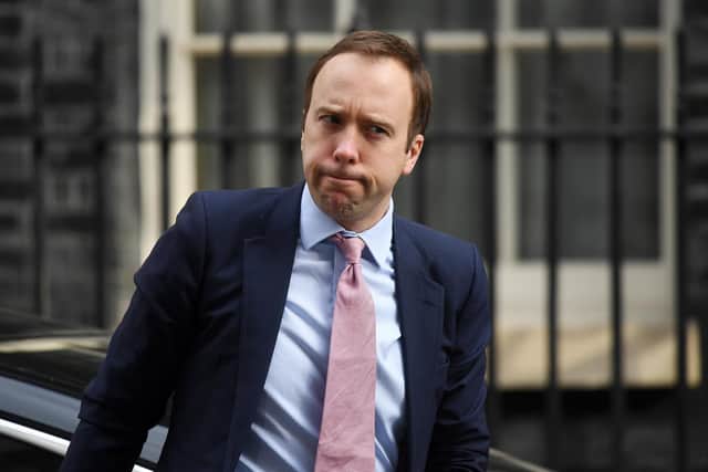 The former Health Secretary Matt Hancock. 