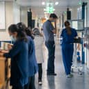 A general view of staff on a NHS hospital ward at Ealing Hospital in London. Picture date: Wednesday January 18, 2023.