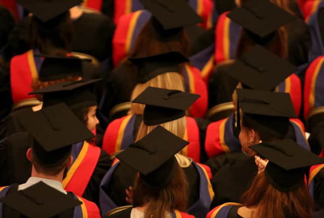 A general view of a graduation ceremony at University Campus Suffolk in Ipswich.