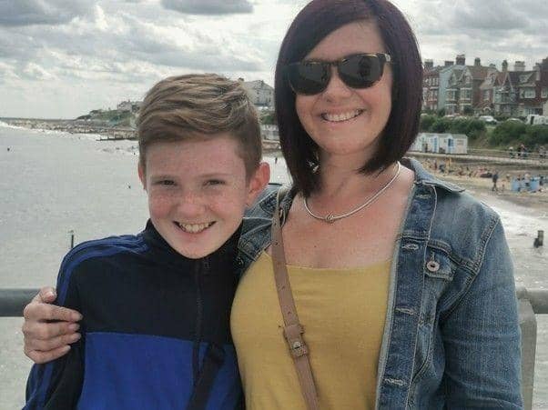 Parent carer Hayley and her son Charlie