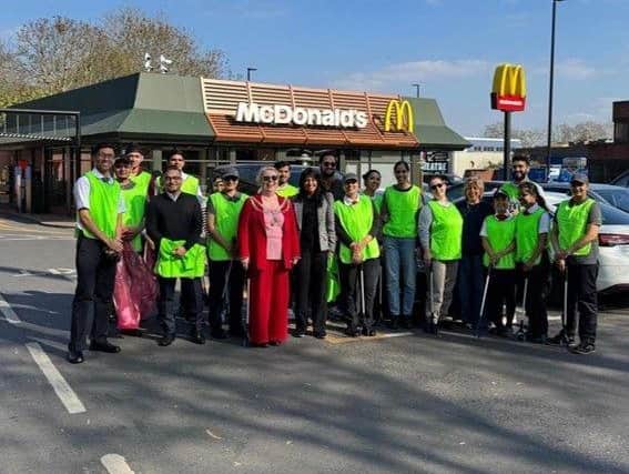 McDonald's volunteers with the Mayor of Hounslow