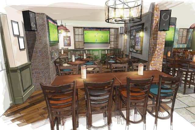 Sketch of the new sports bar concept