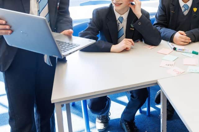 Pupils working together during the Young Entrepreneurs Academy programme.
