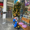The store window