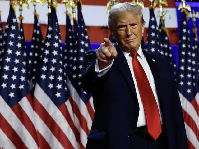 Donald Trump arrives to speak during an election night event. PIC: Chip Somodevilla/Getty Images