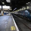 Train at Euston Station.