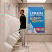 Visitors to Bluewater Shopping Centre in Dartford encounter a striking installation in the men’s restroom as part of charity In Kind Direct’s new immersive campaign to highlight the escalating hygiene poverty crisis among children in Britain. The poster forms part of a powerful experience where audio experiences of children echo through the space - sharing the realities of going without basic hygiene essentials and urging the public to take action. The campaign runs from 2nd - 11th May 2025.
