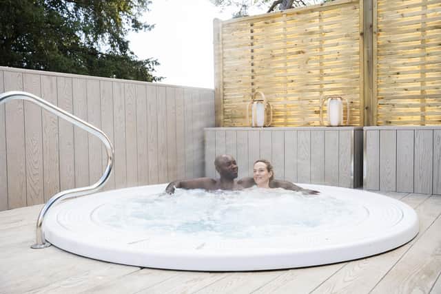 One of the outdoor hot tubs in the Spa & Wellness Centre