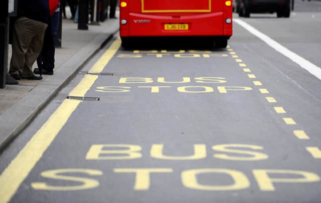 File photo dated 12/04/12 of a bus at a stop. English councils are being hit by a "completely unsustainable" annual bill of more than £450 million to prop up the free bus pass scheme, according to new analysis. The Local Government Association (LGA), which calculated the figure, warned that the cost is putting services at risk. Picture date: Saturday July 1, 2023.
