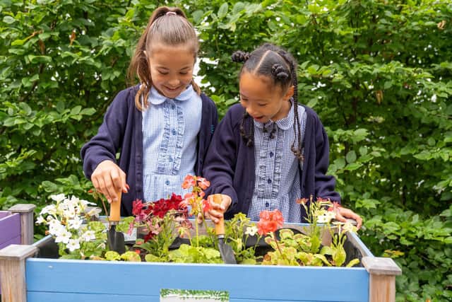 Pupils at Langley Park Primary School