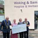 Michael Lynton and Martin Kemble with  staff from the fund-raising team