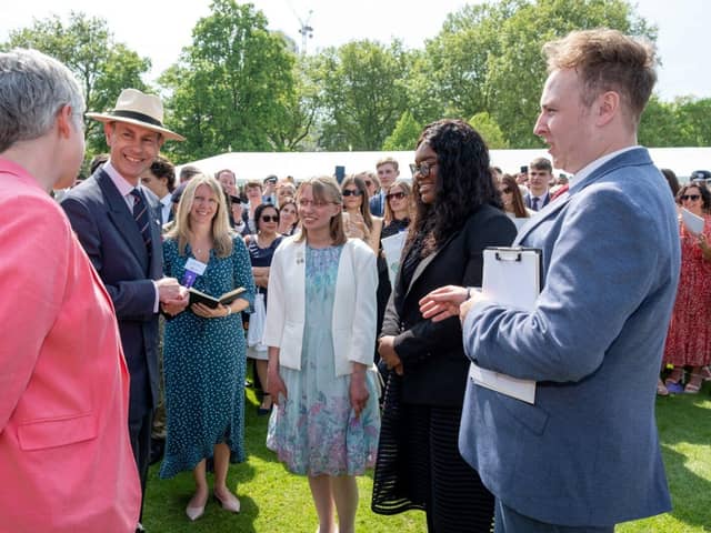 Folusho Bello with HRH The Duke of Edinburgh.