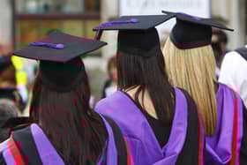 File photo dated 16/07/08 of university graduates, as the quality of online teaching and "blended learning" at universities is set to be reviewed, over fears that students' poor experiences of online learning during the pandemic may have undermined the potential of mixing face-to-face lectures with online study.