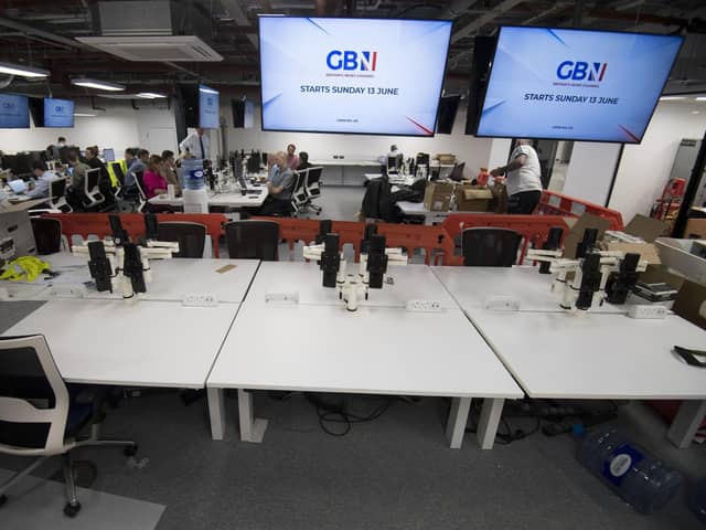 GB News is located within The Point at Paddington, north London