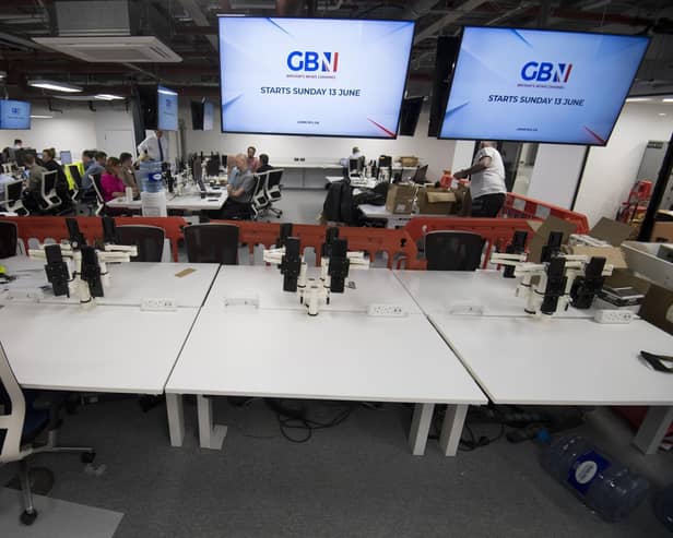 GB News is located within The Point at Paddington, north London