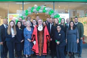 Specsavers Edgware Town with Dame Mary Perkins, The Mayor of Barnet and VIP guests.