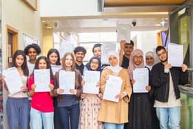 Paddington students celebrate GCSE results.