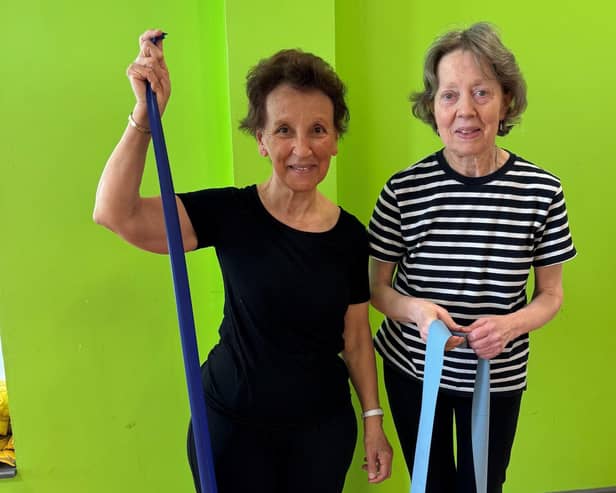 Domenica (left) and Clare (right) have Parkinson's and attend classes at Acton Centre