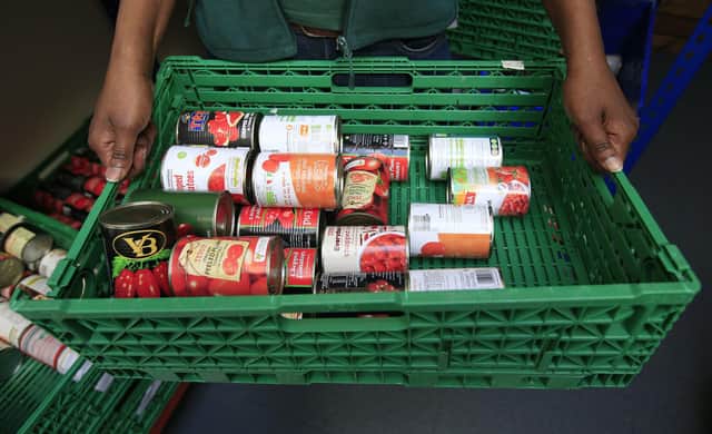 File photo dated 26/04/16 of stocks of food at the Trussell Trust Foodbank, who has said it had its busiest period ever recorded between April and September this year. About 116,000 emergency food parcels were distributed to people in Scotland a 34 percent increase on the same period last year, with 40,000 children included in the figure, representing a 29 percent increase. Issue date: Thursday November 10, 2022.