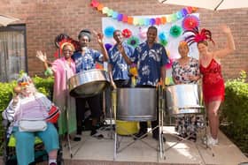Buchanan Court celebrated Notting Hill Carnival with Frank Rollock Sr – Mr Steelpan.