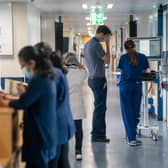A general view of staff on a NHS hospital ward at Ealing Hospital in London. Picture date: Wednesday January 18, 2023.