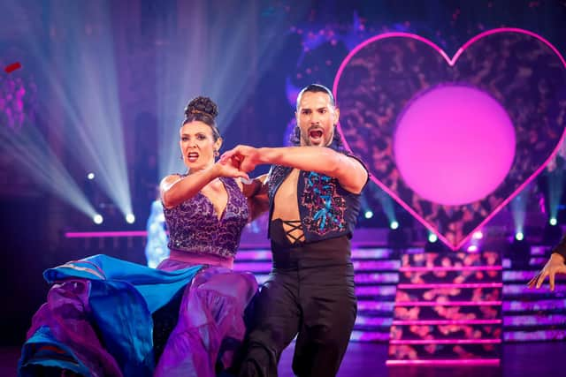 Kym Marsh and Graziano Di Prima during the live show of Strictly Come Dancing on BBC1