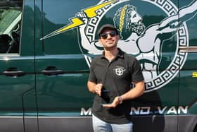 Isidoros Alexoudis, a 38-year-old home removal specialist from West London with his trophy.