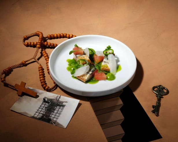 Course 3 Christ The Redeemer Scorched Mackerel, Leche De Tigre, Grapefruit & Turnips