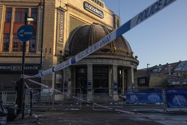 Brixton's 02 Academy was cordoned off by police