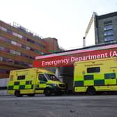 NHS ambulances parked outside the accident and emergency (A&E) department of St Thomas' Hospital in central London. PA Photo. Picture date: Wednesday February 6, 2020. See PA story HEALTH Hospital. Photo credit should read: Victoria Jones/PA Wire