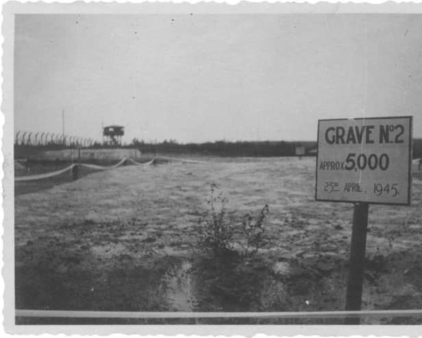 Grave marker signs produced by Reg Price, 113th LAA. Belsen 1945
